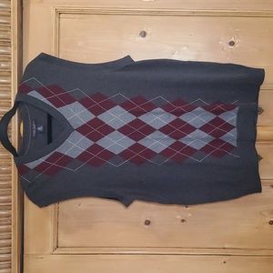 Banana Republic Silk and Cashmere argyle sweater vest